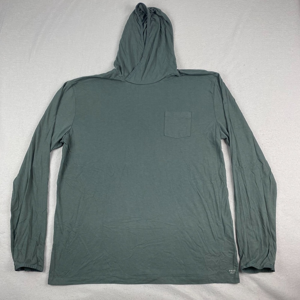 Free Fly Hoodie Mens 3XL Green Performance Long Sleeve Lightweight Shirt